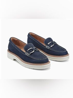 Easy Spirit Nautical Navy Suede Loafers